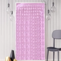 Tenda a frange quadrata rosa metallizzato per decorazioni di sfondo per feste, 1x2m - Rosa
