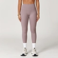 High-waisted yoga leggings for women in smoky pink color with compression waistband - S / Bottoms / Taro Purple