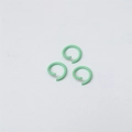 Three green lacquer finish jump rings for DIY jewelry making and handmade accessories - Mint Green