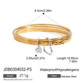 Λεπτομερής όψη από σφυρήλατο βραχιόλι 18K με ασημένια καρδιά και τεχνικά στοιχεία - Δίχρωμο Σφυρήλατο Στυλ Καρδιάς σε Χρυσό και Ασημί (JDB0304032-PS)