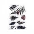 DIY transparent silicone stamps with botanical fern and monstera leaf designs - Fern
