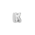 Pendentif lettre K en acier inoxydable argenté poli pour colliers de femmes - Lettre K / Acier