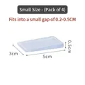 Set of 4 transparent small furniture leveling wedges with non-slip ridges, 5x3x0.5cm size - Small