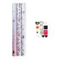 Set di carta da regalo con squame di sirena e conchiglie con adesivi decorativi a cuore - Combo Da Tre Pezzi (Rotolo) / 43*300CM