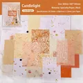 Candlelight series vintage DIY scrapbook paper kit with lace and 26 specialty sheets - Candlelight