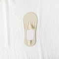 Beige ultra-thin invisible ice silk boat socks with non-slip silicone and seamless edges - Deep Cut Light Green
