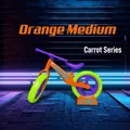 Bicicletta giocattolo arancione e viola serie Carota taglia M con sfondo neon ad alta velocità - Medio / Arancione