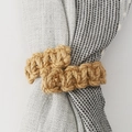 Handwoven natural jute rope napkin ring in light brown finish for table decor - 25cm Jute Rope / Original Color