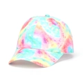 Multicolor tie-dye baseball cap with tropical fruit style vibrant print for summer - Multi-Color Mixed Tie-Dye Style (13#)