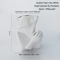 White modern ceramic bust vase with matte finish, sculpture style, 25cm height for decor - Half Body Portrait Vase / White