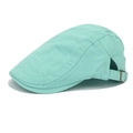 Detail of mint green cotton ivy cap showing metal buckle and fine stitching texture - One Size / Light Green