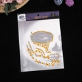 Gold and silver heart-shaped face gems for Halloween makeup decoration stickers - Yellow Heart