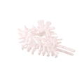 Elegante pinza para el pelo en forma de coral blanco con manchas rosas para mujer - Empaque a granel / Blanco