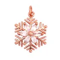 Rose gold snowflake charm with white zirconia inlay for DIY Christmas jewelry making - Rose Gold Snowflake M844508R