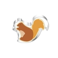 Detailed view of a squirrel-shaped stainless steel cookie cutter for autumn baking - Squirrel 7292
