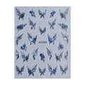 Holografische Laser Schmetterling Nagelaufkleber mit irisierendem 3D Aurora Effekt - Aquarell Schmetterling Aufkleber 03 (MO389)