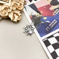 Vintage silver spider and cobweb alloy pendant for DIY jewelry and necklaces - 1Pc Spider Web 14x17mm