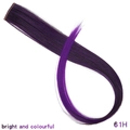 Dark purple and black gradient clip-in hair extension piece with synthetic silky fibers - Gradient Purple (61H)