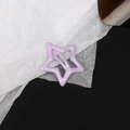 Sweet Y2K style purple star-shaped BB hair clip with candy color spray paint finish - Taro Purple