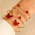 Gold Red Butterfly Style