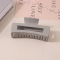 Minimalist matte grey rectangular claw clip shown in an elegant aesthetic setting - #31 Matte Gray - 10.5cm / Bulk (No Packaging)