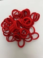 Bulk pack of candy-colored red seamless elastic hair ties with lace texture for women - China Red