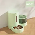 Alimentador automático verde y fuente de agua con cuenco de acero inox y gran capacidad - Verde