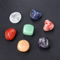 Ensemble de 7 pierres de cristal naturel poli pour le yoga et les chakras - Lot de 7 pièces Style 3
