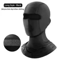 Black long ice silk cycling balaclava with internal silicone non-slip grip details - Silicone Long Style / Black