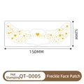 Golden freckle face tattoo stickers with heart-shaped patterns in 150mm x 52mm size - Gold Foil Heart Polka Dots (QT-005)