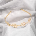 Elegant gold metal leaf headband inspired by Greek laurel wreath for wedding hair accessory - 39# Leaf