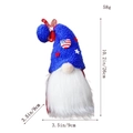 Independence Day plush gnome figurine with stars and stripes flag heart decor - Independence Day Footless Gnome Blue Hat (C3-7)