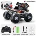 Camión RC 4x4 diseño llamas rojas con control remoto y batería 7.4V con accesorios - SL056 Negro Rojo Pickup Estilo Disparo de Agua