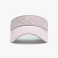 Visière pare-soleil rose pour femme avec nœud blanc en tissu doux et élastique - Taille Unique(Réglable) / Violet