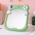 Foldable green frog cartoon makeup mirror for student desk with cute animal design - Frog / Green