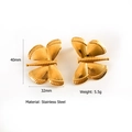 Boucles d'oreilles libellule dorées en acier inoxydable 18K, taille 40mm sur 32mm - Or 18K / Style Libellule Dorée (E929)