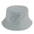 Classic light grey cotton bucket hat with premium fabric texture in a minimalist style - Gray
