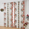 Christmas blackout curtains with gingerbread house and golden bells in a cozy home setting - 140*100 / Christmas Big Bell Style