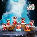 Collectible Nezha myth themed cute animal figurine set with vibrant red and black design - Wind and Fire Demon Child Series (322)-Random 1PC