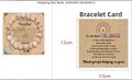 Zarte Perlenarmband aus rosa Musterstein mit Apfelanhänger für Lehrer Geschenkkarte. - Apfel Strass mit Karte