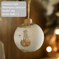 9cm clear glass Christmas ball ornament with snowman silhouette and faux snow filler - 9x10.5cm / Snowman