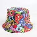 Dettaglio della stampa graffiti mostro colorata sul tessuto in cotone del cappello - M (56-58cm) / Mostro/Zucca