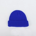 Royal blue knitted beanie featuring a textured dome design and classic sailor cap style - M (56-58cm) / Sapphire Blue