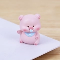Cute pink pig car ornament with blue bib and pacifier for dashboard decoration - Style B Pacifier Pig