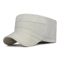 Casquette militaire respirante à séchage rapide pour hommes en gris avec coutures renforcées - Réglable / Gris clair