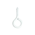 Viti a occhiello bianche con rivestimento per gioielli fai-da-te e portachiavi, set da 100 - 8mm / Bianco