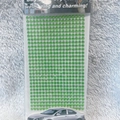 Green self-adhesive acrylic rhinestone stickers for DIY crafts in clear packaging - 4mm / Green
