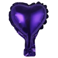 Glossy heart-shaped aluminum foil balloon in vibrant purple for wedding party decor - 5-inch Heart Dark Purple