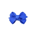 Detail of dark blue grosgrain ribbon bow with fine ribbed texture and layered structure - Royal Blue