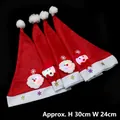 Kids' LED light-up Christmas hat with Santa cartoon and sparkling sequins decoration - Glowing Christmas Hat for Kids 1pc